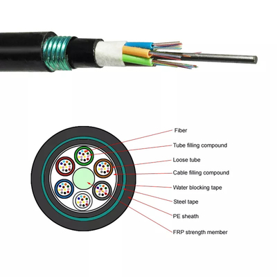 Loose Tube Fiber Optic Cable Double Jacket Armored Direct SM FO Cable