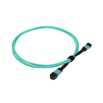 12 fibers MPO to MPO cable LSZH Elite MPO OM3 fiber cable