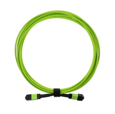 20m Lime Green OM5 MPO/MTP Fiber Optic Cable with Zirconia Ceramic Connector