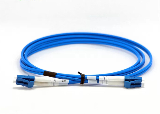 Blue Fiber Optic Patchcord Simplex Duplex 3.0mm Diameter Low Insertion Loss Fiber Cables