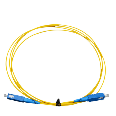 Customized Fiber Optic Cable White PVC Jacket Blue/Aqua Connector For Stable Network Connection