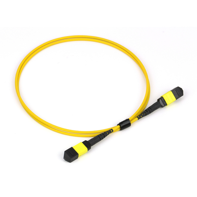 Plenum OFNP MPO Patch Cord 1m 3ft MTP-12 APC Female to MTP-12 APC Female Single Mode OS2