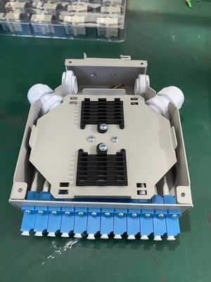 Terminal Box DIN Rail Mounted Aluminum LC/Sc Sx/Dx Fiber Optic for Telecom FTTX