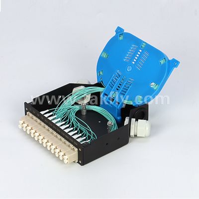 Terminal Box DIN Rail Mounted Aluminum LC/Sc Sx/Dx Fiber Optic for Telecom FTTX