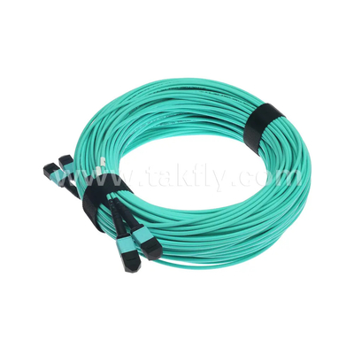 24 Cores MTP Trunk Cable Fiber Optic Jumper for Data Center FTTX PVC Customizable