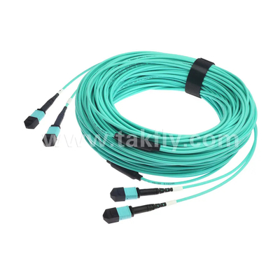 24 Cores MTP Trunk Cable Fiber Optic Jumper for Data Center FTTX PVC Customizable