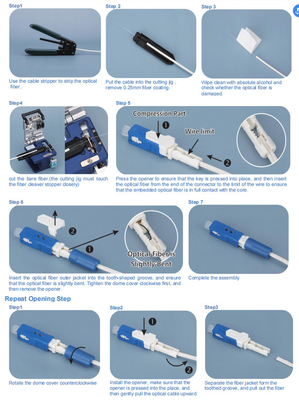 Durable Mechanical Fiber Optic Connector SC/APC SC/UPC -40-85C for Long-Term