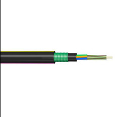 PE Outer Sheath GYFTA53 Double Sheath Fiber Power Cable with FRP Central Strength Member