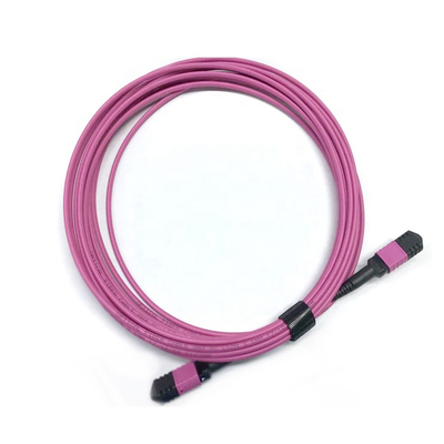 Elite Multimode OM4 50/125 Plenum OFNP Type B MPO Patch Cord 3.0mm Cable 10m 33ft MTP-12 PC Female to MTP-12 PC Female
