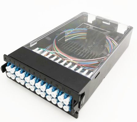 96F Cassette Adapter Panel 1U Rack Mount MPO Patch Panel for Data Center Height 1U