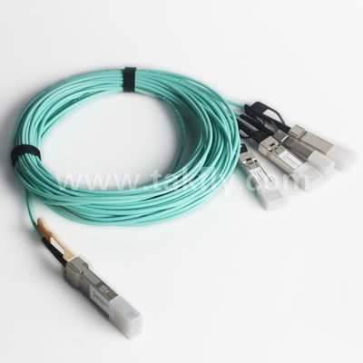 100Gb/s QSFP28 To 4x SFP28 Breakout Active Optical Cable AOC Cable Fast Data Transfer