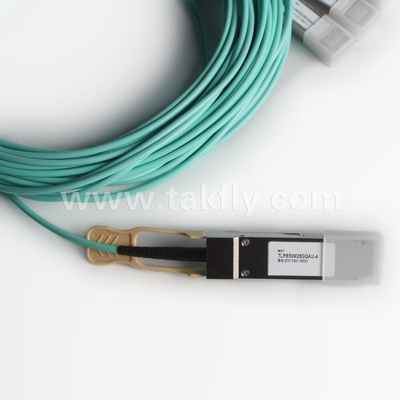 100Gb/s QSFP28 To 4x SFP28 Breakout Active Optical Cable AOC Cable Fast Data Transfer