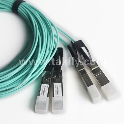 100Gb/s QSFP28 To 4x SFP28 Breakout Active Optical Cable AOC Cable Fast Data Transfer
