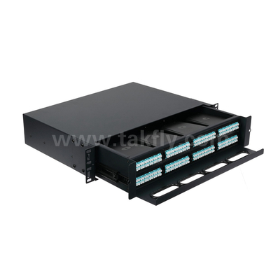Customizable Fiber Optic MPO Cassette MTP Patch Panel Slidable Type for Data Center FTTX