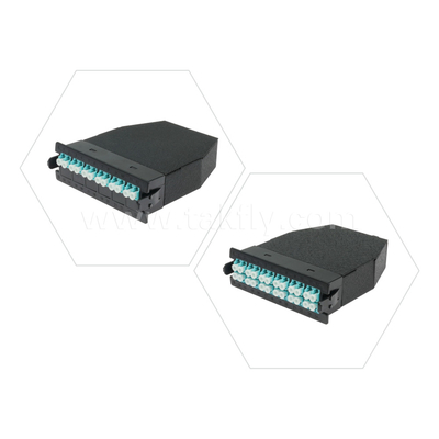 Black Fiber Optic MPO Cassette MTP Patch Panel Management for Data Center FTTX