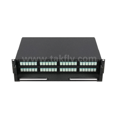 Black Fiber Optic MPO Cassette MTP Patch Panel Management for Data Center FTTX