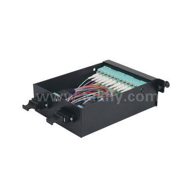 MPO/MTP Patch Panel Management Cassette Aluminum Alloy Slidable Type Fiber Optic For Data Center FTTX Cabling