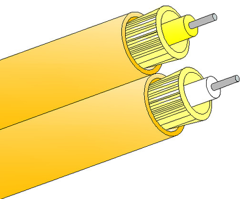 Duplex 8 Fiber Optic Cables Low Attenuation and SC FC ST LC MPO MU MTRJ D4 SMA Connectors