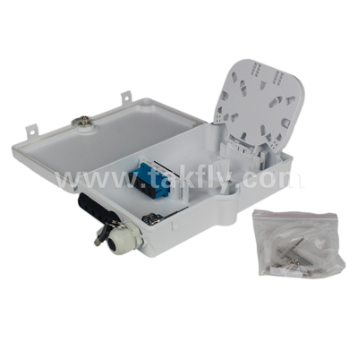 Total Enclosed Structure 4 Core Termination Box For Fiber Optic Cable And 4 Ports Output