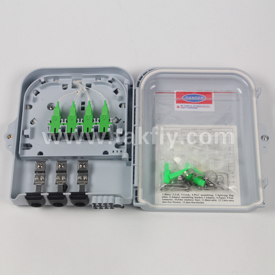 ABS 8 Core Termination Box For Fiber Optic Cable with Anti-Theft Locking Mechanism