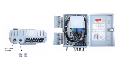 FTKS-1805-16F 16 Ports Fiber Termination Box , FTTx Fiber Cable Termination Box Light Weight