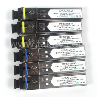 1.25G SFP BIDI Optical Transceiver Module Tx1310/Rx1550nm 40KM SMF DDM LC CISCO JUNIPER HUAWEI COMPATIBLE