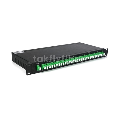 1x32 Fiber Optic PLC Splitter CATV WDM with IP in 1U 19 Inch Rack Mount