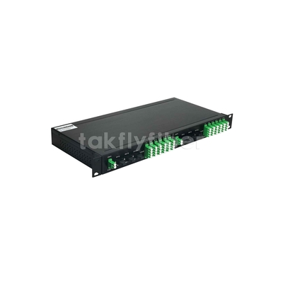2x1:24 WDM Filter PLC Splitter GPON CATV in a 1U 19Inc Rack Mount Patch Panel