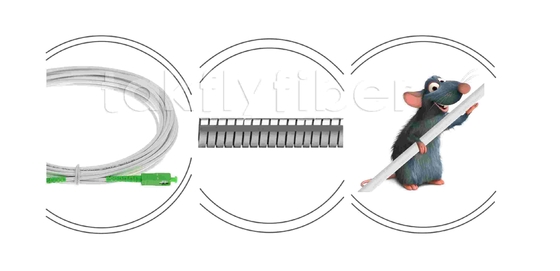 Rodent Resistant G657A2 SC APC Fiber Optic Patchcord Armoured Fiber Patch Cable SM 3.0mm