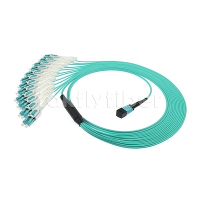 24 F MPO-LC Uniboot OM3 Fiber Patch Cord 12x LC DX Perfect for Large Networks