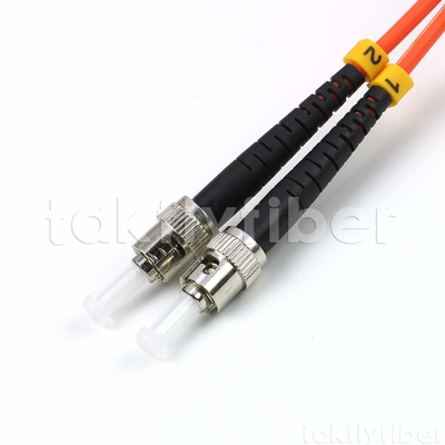UPC MM Duplex Fiber Patch Cord 3.0mm LSZH ST To LC OM1 OM2 APC