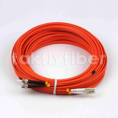 UPC MM Duplex Fiber Patch Cord 3.0mm LSZH ST To LC OM1 OM2 APC