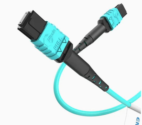 MTP Compatible Om3 MPO to MPO Optic Fiber Cable for Qsfp+Transceivers 5g Communications Type B