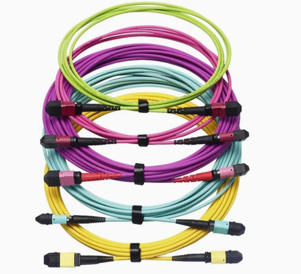 Optical Fiber FTTH Patch Cord Trunk Cable PVC Material Panel MPO Fiber Cable