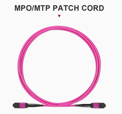 Flexible MPO/MTP 12 Fibers Fiber Optic Patch Cord -20C- 70C for Different Environments