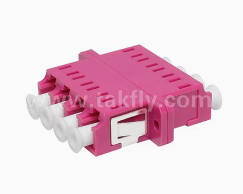 LC Quad APC Upc 4 Cores Fiber Optic Adapter with Flange Simplex and Duplex Body Style Insertion Loss ≤0.2dB
