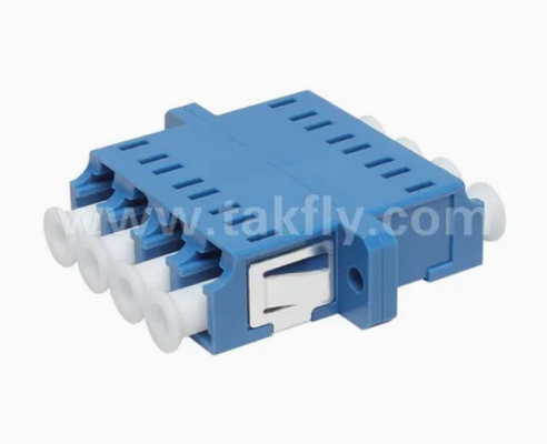 LC Quad APC Upc 4 Cores Fiber Optic Adapter with Flange Simplex and Duplex Body Style Insertion Loss ≤0.2dB