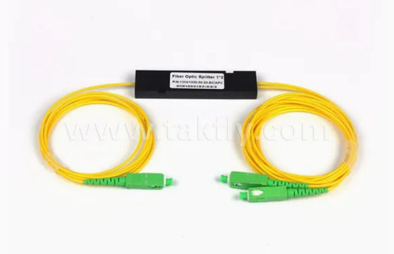 1x2 Single Mode ABS SC PLC Splitter Fibre Optic Sc APC 1 To 2 PLC Splitter