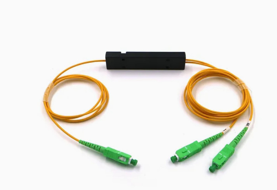 1x2 Single Mode ABS SC PLC Splitter Fibre Optic Sc APC 1 To 2 PLC Splitter