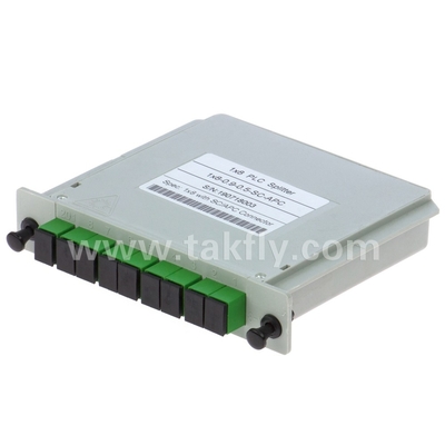 1*8 Single Mode G657A1 Fiber Casette Type LGX PLC Splitter With Sc/APC Connector High Reliability And Stability