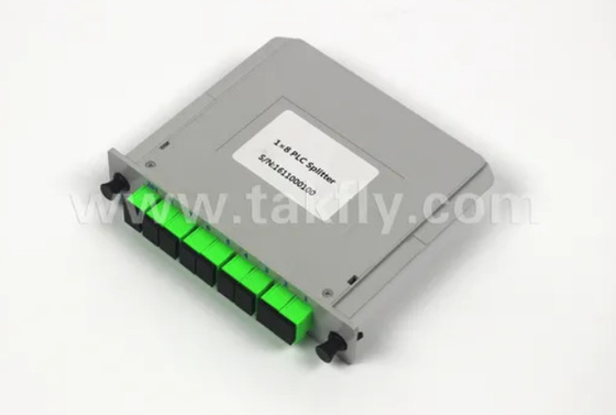 1*8 Single Mode G657A1 Fiber Casette Type LGX PLC Splitter With Sc/APC Connector High Reliability And Stability