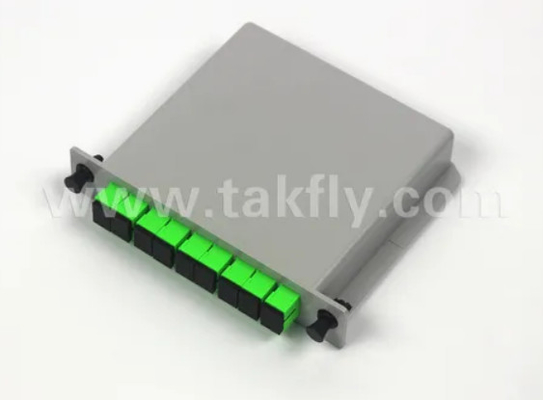 1*8 Single Mode G657A1 Fiber Casette Type LGX PLC Splitter With Sc/APC Connector High Reliability And Stability