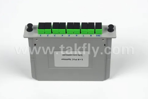 1*8 Single Mode G657A1 Fiber Casette Type LGX PLC Splitter With Sc/APC Connector High Reliability And Stability