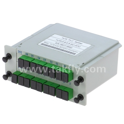 High Reliability and Stability FTTX Gpon 1*16 Single Mode G657A1 Fiber Casette Type LGX PLC Splitter with Sc/APC Connector