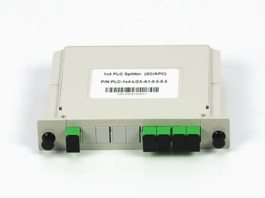 1x4 FTTX Gpon Fiber Casette Type LGX PLC Splitter with Sc/APC Connector High reliability and stability