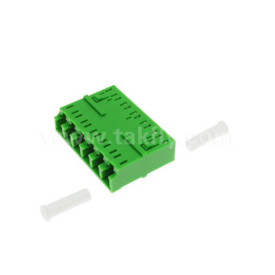 LC/APC 6 Ways Adapter , SM OS2, Green ,Without Flange Single Mode  for Network