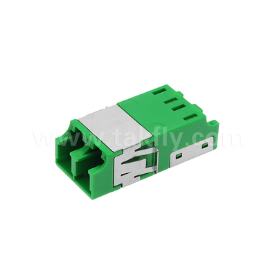 LC Duplex Dust Proof Adapter V2 HD of Green Without Flange