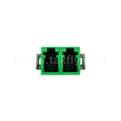 LC Duplex Dust Proof Adapter V2 HD of Green Without Flange