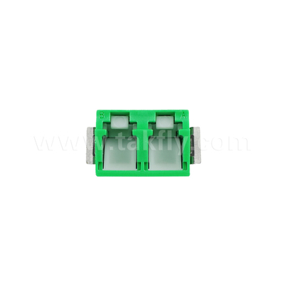 LC Duplex Dust Proof Adapter V2 HD of Green Without Flange
