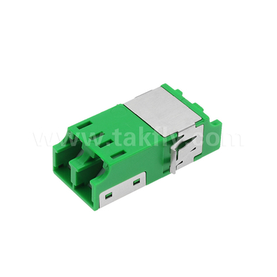 LC Duplex Dust Proof Adapter V2 HD of Green Without Flange